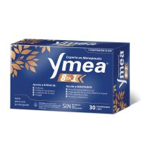 Box  of  Ymea  Menopause  8  in  1  Tablets  by  Ymea,  a  dietary  supplement  indicated  for  controlling  8  main  symptoms  of  menopause.
