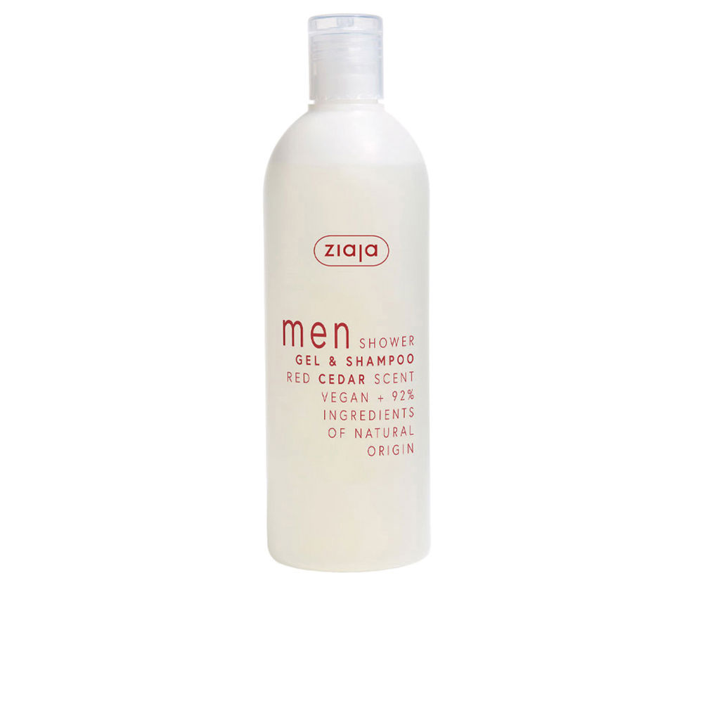 ZiajaMenRedCedarShowerGelShampoo400ml Ziaja Men Red Cedar Gel e Shampoo de Banho 400ml - Image 1