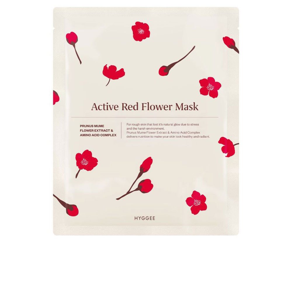HyggeeActiveRedFlowerMask35ml Hyggee Active Red Flower Mask 35ml