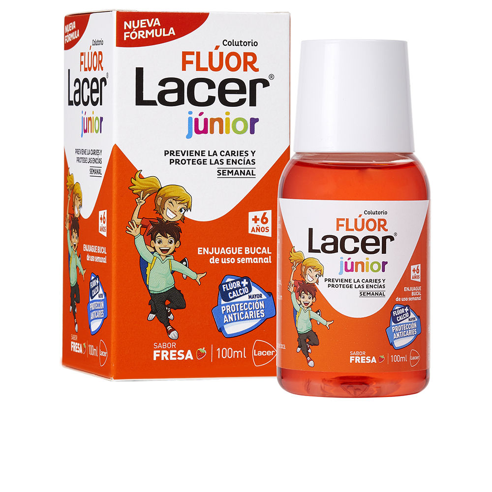 LacerJuniorFluorideMouthwashStrawberry0.05100ml Lacer ジュニア フッ素洗口液 ストロベリー 0.05% 100ml - 画像 (1)