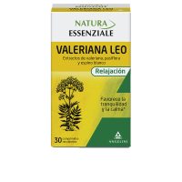 Box  of  Natura  Essenziale  Valerian  Leo  by  Natura  Essenziale,  a  dietary  supplement  indicated  for  relaxation  and  sleep  support.