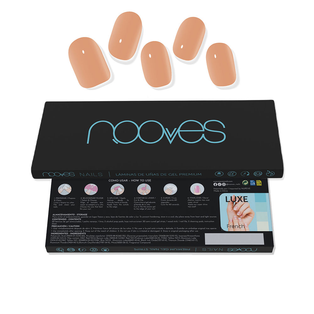 NoovesGelSheetsCruAuSoleilFalseNailsx20 Nooves Gel Sheets Cru Au Soleil False Nails x20