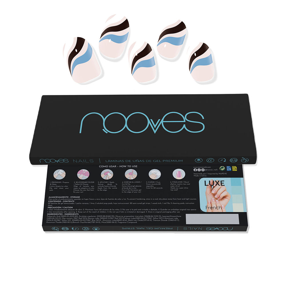 NoovesGelSheetsFlowingStreamFalseNailsx20 Nooves Gel Sheets Flowing Stream False Nails x20