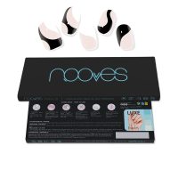 Nooves Gel Sheets White Cow False Nails x20