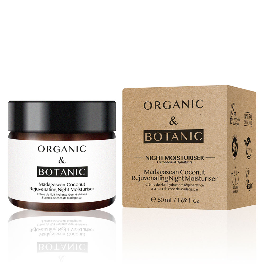 OrganicBotanicMadagascanCoconutRejuvenatingNightMoisturiser50ml Organic & Botanic Madagascan Coconut Rejuvenating Creme de Noite 50ml - Image 1