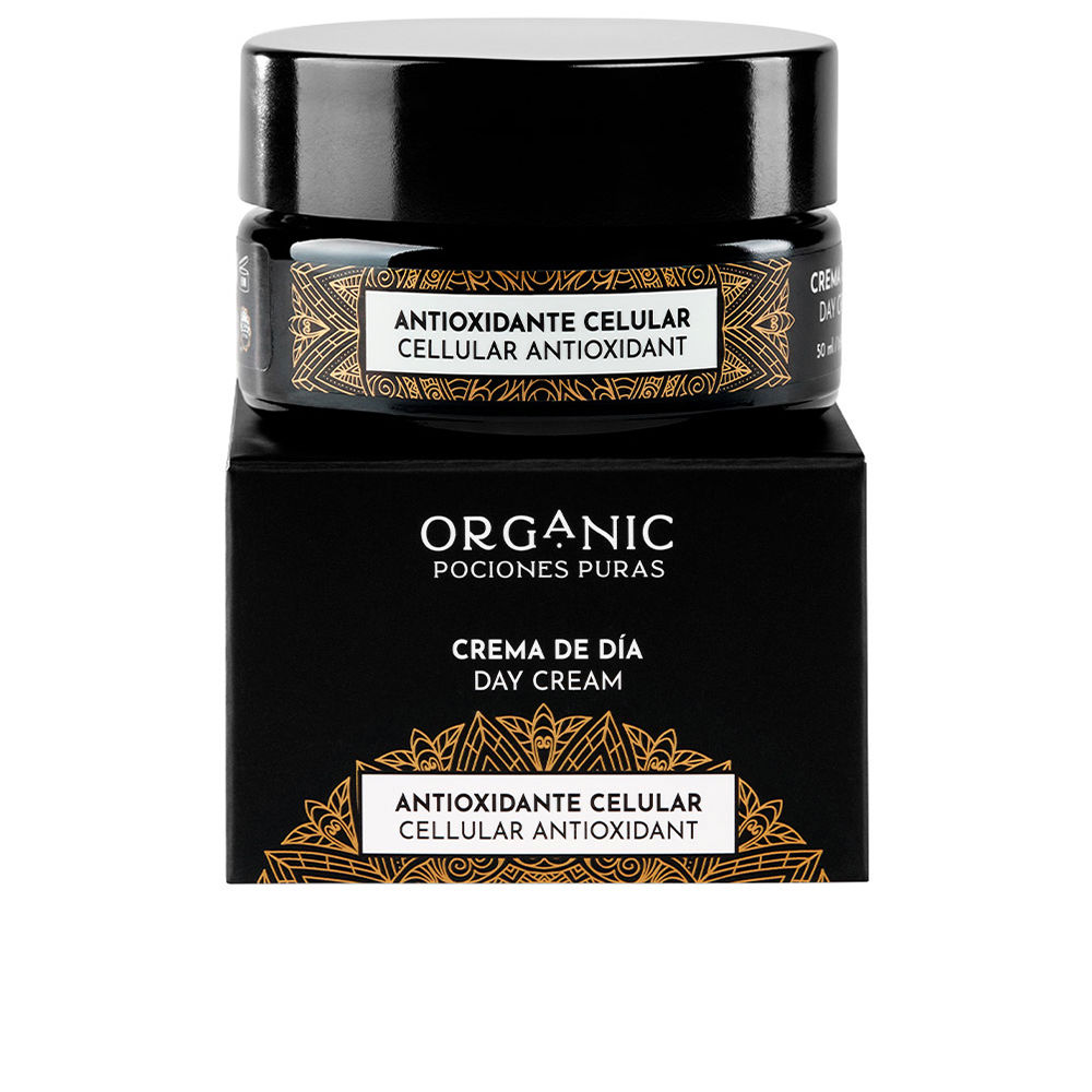 OrganicPocionesPurasCellularAntioxidantDayCream50ml Jar of Organic Pociones Puras Cellular Antioxidant Day Cream by Organic Pociones Puras, a cream indicated for oxidative stress.