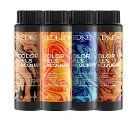 Bottle  of  Redken  Color  Gel  Lacquers  Color  6NW  Brandy  by  Redken,  a  liquid  lacquer  indicated  for  permanent  hair  coloring.