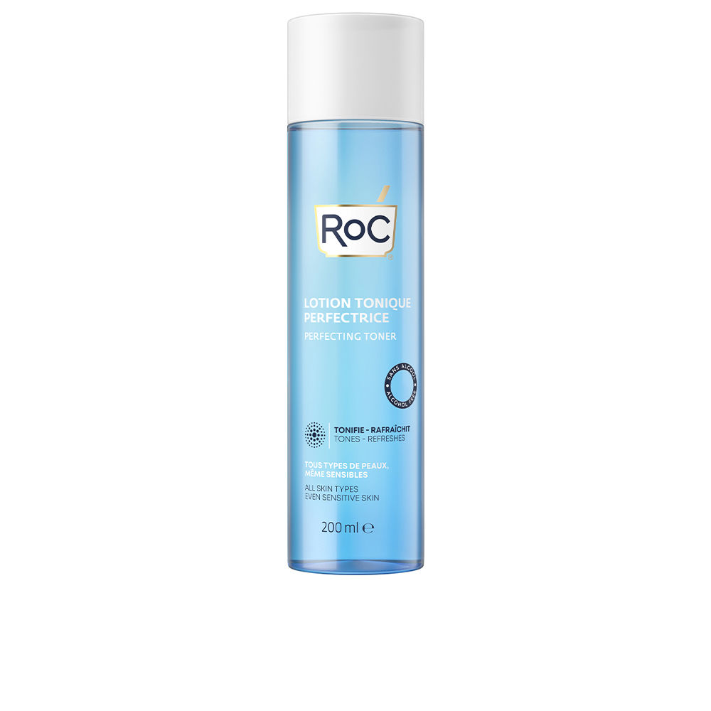 RocPerfectingToner200ml Bottle of Roc Perfecting Toner by Roc, a liquid toner indicated for unclogging pores and toning the skin for a fresh feel.