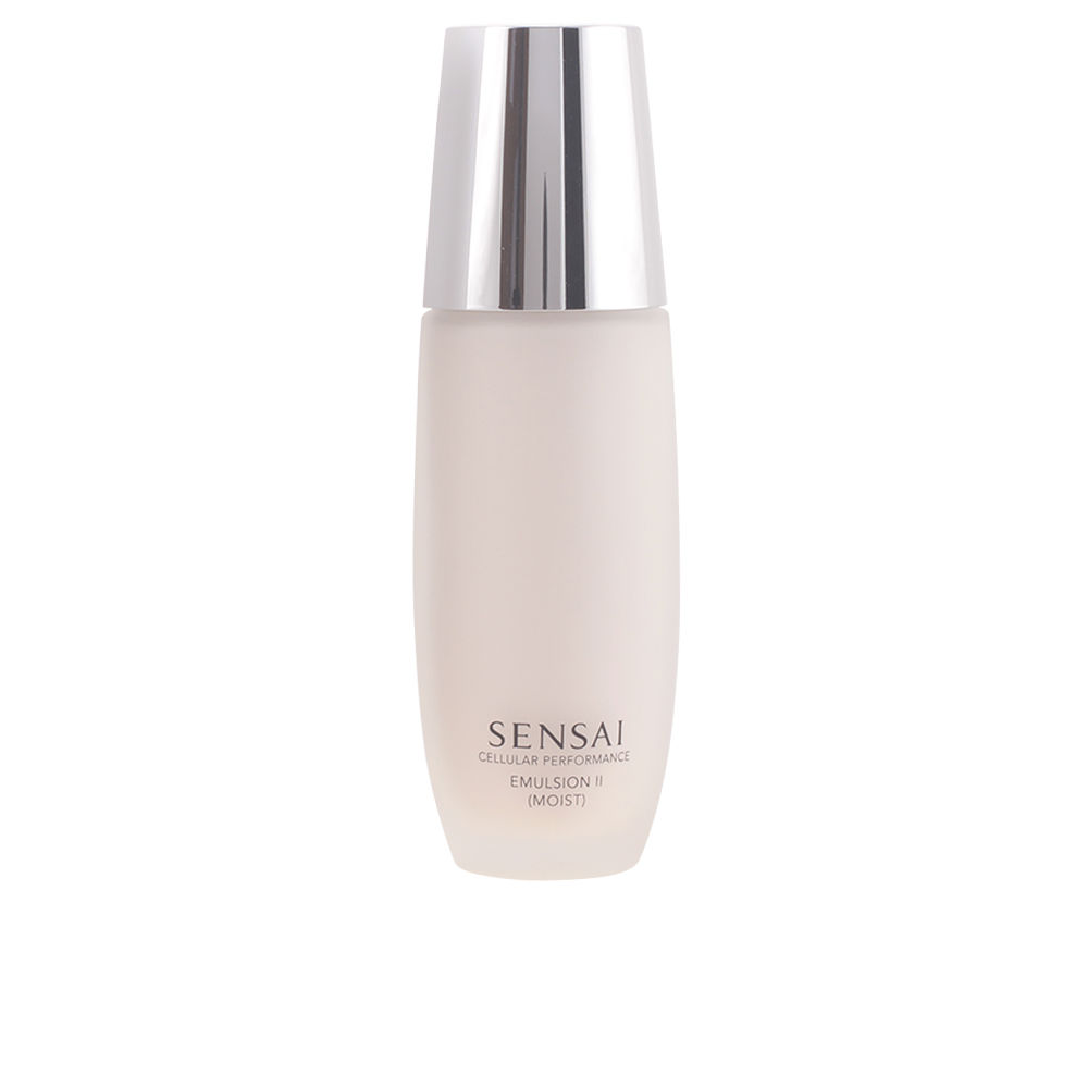 SensaiCellularPerformanceEmulsionIIMoist100ml Bottle of Sensai Cellular Performance Emulsion II Moist by Sensai, a rich emulsion indicated for deep hydration and anti-aging.