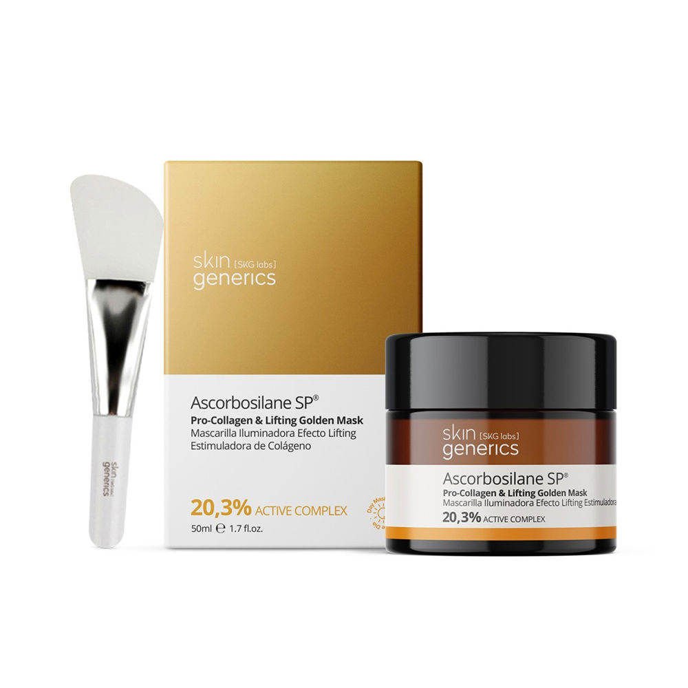 SkinGenericsAscorbosilaneSPIlluminatingLiftingEffectMask50ml Jar of Skin Generics Ascorbosilane SP Illuminating Lifting Effect Mask by Skin Generics, a mask indicated for a lifting effect and radiance.