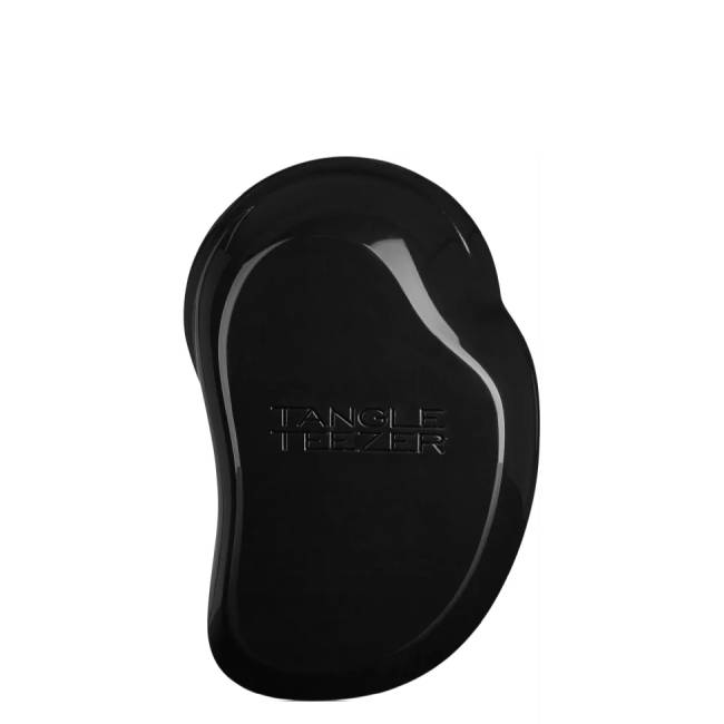 TangleTeezerTheOriginalDetanglerBrushPantherBlack Product container of The Original Detangler Brush Panther Black by Tangle Teezer, a hair brush indicated for removing knots.