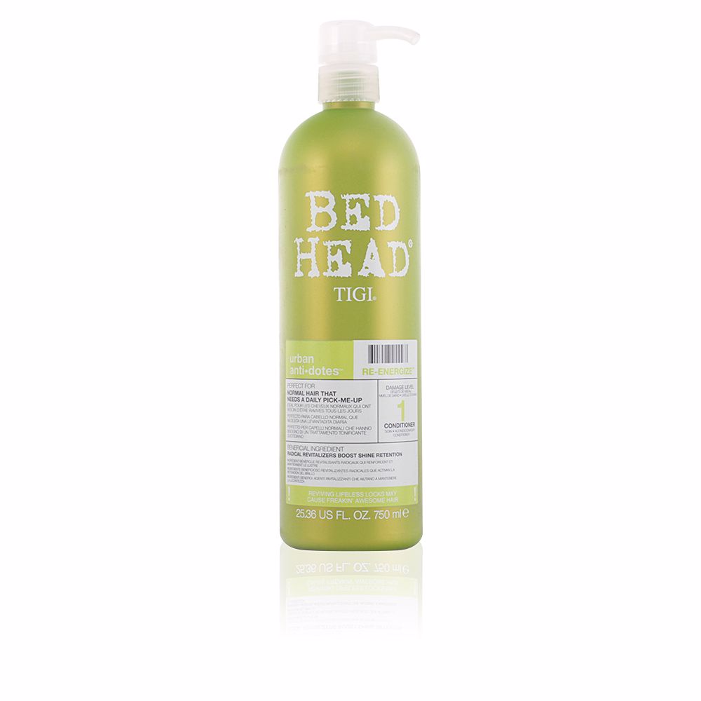 TigiBedHeadUrbanAnti-DotesRe-EnergizeConditioner750ml Bottle of Tigi Bed Head Urban Anti-Dotes Re-Energize Conditioner by Tigi, a conditioner indicated for softening and energizing hair.