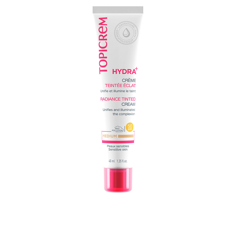 TopicremHydraTintedCreamSPF50ColorMedium40ml Topicrem Hydra+ Creme de Cor SPF50 Tom Medium 40ml - Image 1