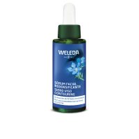 Bottle  of  Weleda  Blue  Genentian  And  Edelweiss  Redensifying  Facial  Serum  by  Weleda,  a  serum  indicated  for  hydrating  and  firming  the  skin.