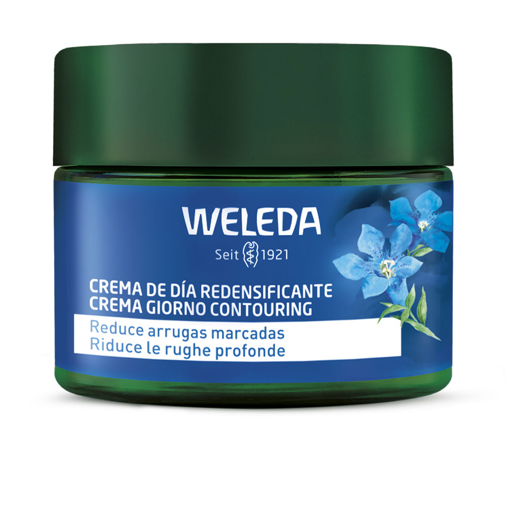 WeledaBlueGentianAndEdelweissRedensifyingDayCream40ml Jar of Weleda Blue Gentian And Edelweiss Redensifying Day Cream by Weleda, a cream indicated for reducing wrinkles and skin elasticity.