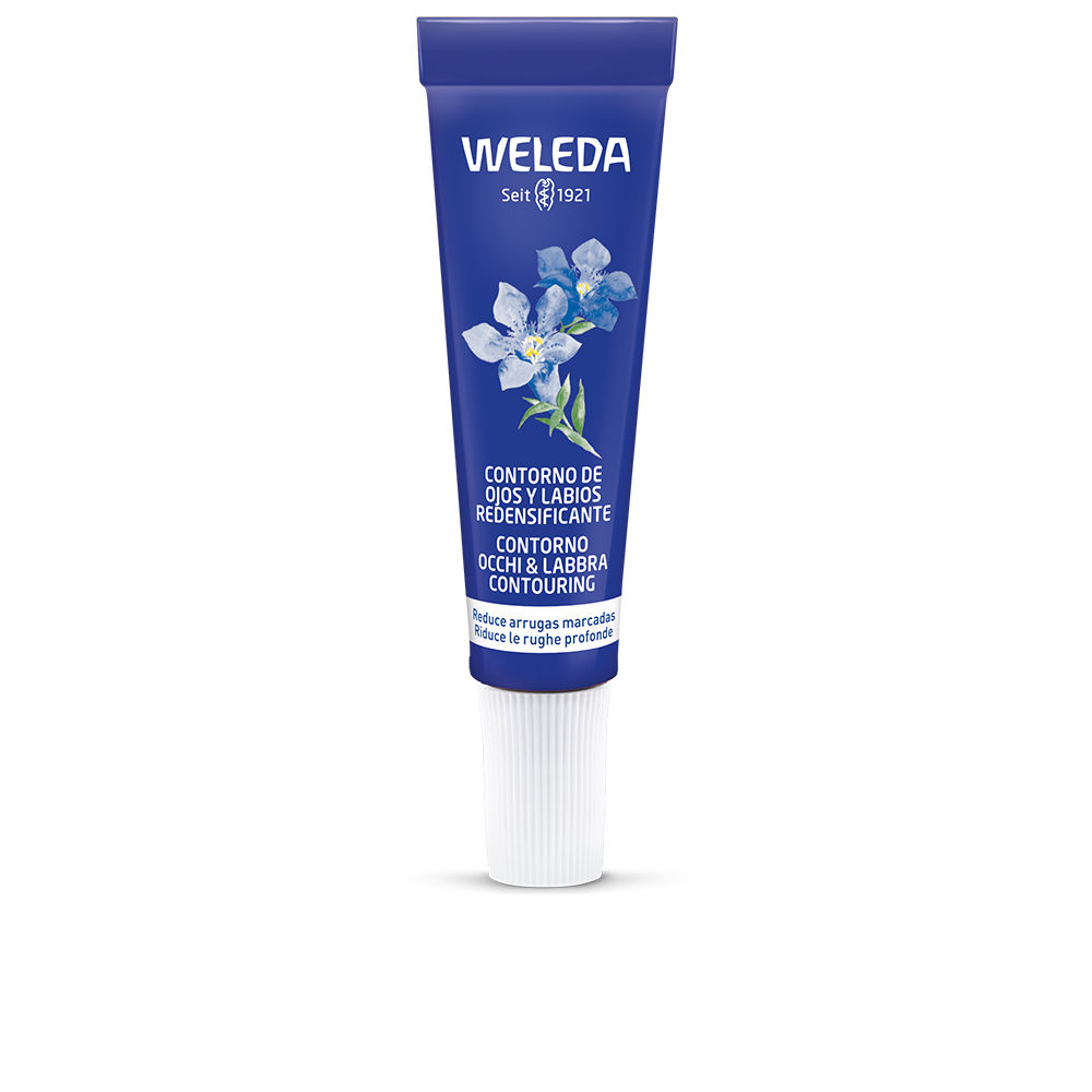 WeledaBlueGentianAndEdelweissRedensifyingEyeAndLipContour10ml Tube of Weleda Blue Gentian And Edelweiss Redensifying Eye And Lip Contour by Weleda, a cream indicated for reducing bags and dark circles.