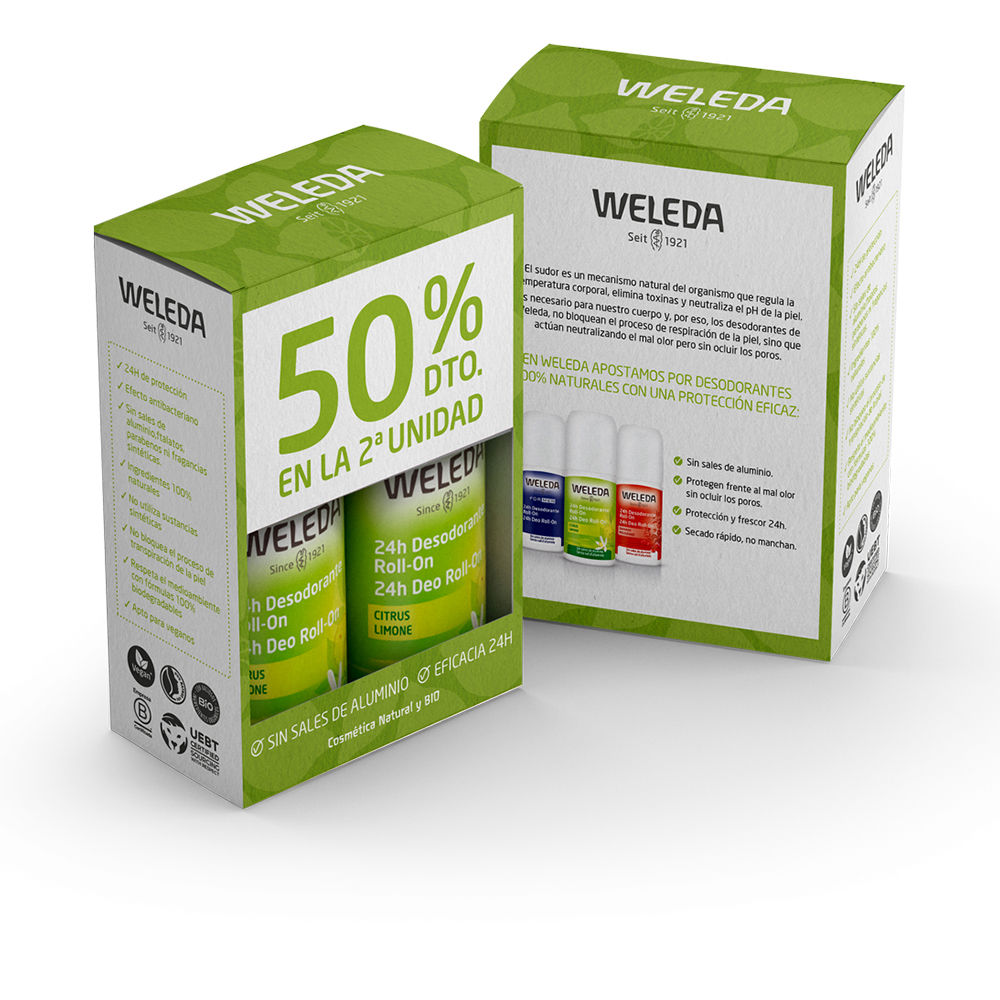 WeledaCitrus24HRoll-OnDeodorant2x50ml Weleda Citrus 24H Roll-On Deodorant 2x50ml