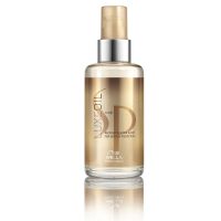 Bottle  of  Wella  System  Professional  Luxe  Oil  Reconstructive  Elixir  by  Wella,  a  protective  oil  indicated  for  hair  shine  and  softness.