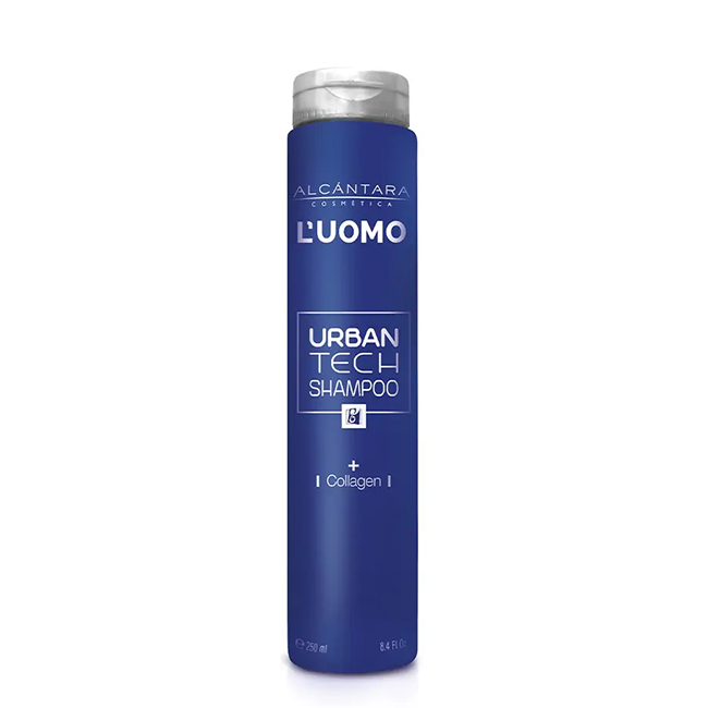 AlcantaraL'UomoUrbantechShampoo250ml Bottle of Alcantara LUomo Urbantech Shampoo by Alcantara, a creamy shampoo indicated for strengthening hair structure.