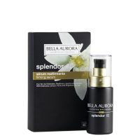 Bottle  of  Bella  Aurora  Splendor  60  Firming  Day  Serum  by  Bella  Aurora,  an  aqueous  serum  indicated  for  correcting  deep  wrinkles.