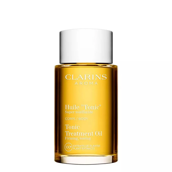 ClarinsTonicBodyTreatmentOil100ml Bottle of Clarins Tonic Body Treatment Oil by Clarins, a body oil indicated for firming, toning and improving skin elasticity.