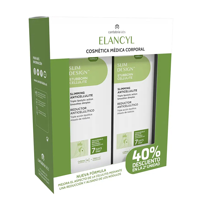 ElancylSlimDesignStubbornCelluliteCreamDuo2x200ml Elancyl Slim Design Stubborn Cellulite Cream Duo 2x200ml