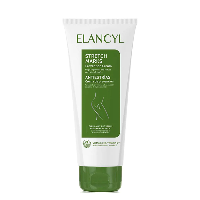 ElancylStretchMarksPreventionCream200ml Tube of Elancyl Stretch Marks Prevention Cream by Elancyl, a creamy formula indicated for preventing and reducing stretch marks.