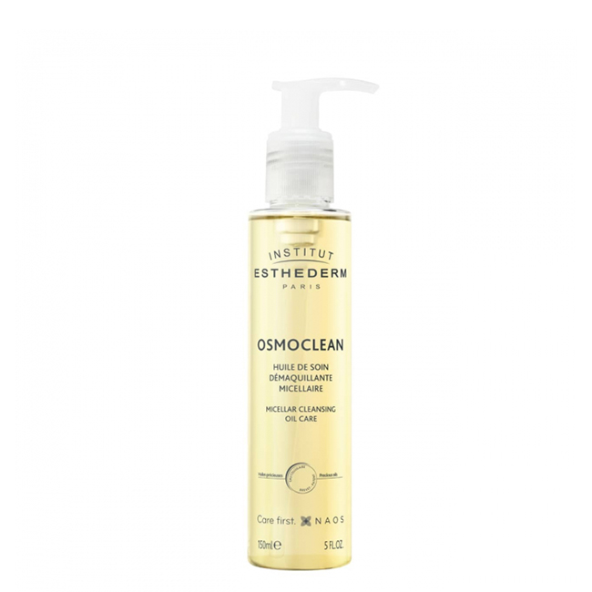 EsthedermOsmocleanMicellarCleansingOil150ml Bottle of Esthederm Osmoclean Micellar Cleansing Oil by Esthederm, an oil indicated for removing waterproof make-up and impurities.