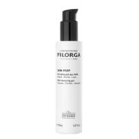 Bottle  of  Skin  Prep  AHA  Cleansing  Gel  by  Filorga,  a  gel  texture  indicated  for  deep  cleansing  of  combination  to  oily  skin.