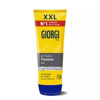 Bottle  of  Giorgi  Line  Absolute  Titanium  Styling  Gel  Nº  9  by  Giorgi  Line,  a  styling  gel  indicated  for  extra  strong  hold  and  long-lasting  finish.