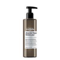 Bottle  of  Absolut  Repair  Molecular  Rinse-Off  Serum  by  LOréal  Professionnel,  a  hair  serum  indicated  for  molecular  repair.