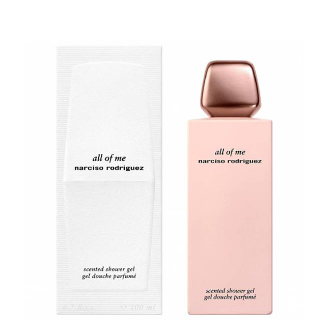 NarcisoRodriguezAllOfMeShowerGel200ml Bottle of Narciso Rodriguez All Of Me Shower Gel by Narciso Rodriguez, a silky gel indicated for deep skin hydration and cleansing.