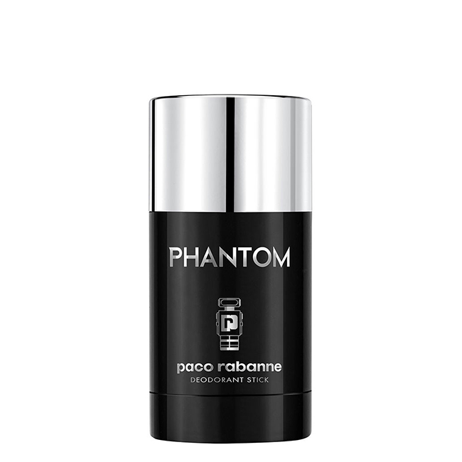 PacoRabannePhantomDeodorantStick75ml Product container of Paco Rabanne Phantom Deodorant Stick by Paco Rabanne, a smooth stick indicated for long lasting odor protection.