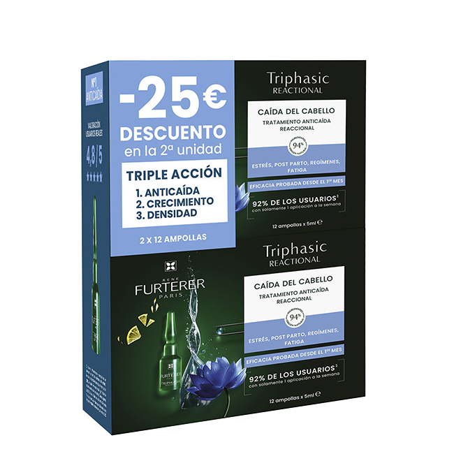 ReneFurtererTriphasicReactionalAnti-HairLossRitualAmpoulesDuo24x5ml Rene Furterer Triphasic Reactional Anti-Hair Loss Ritual Ampoules Duo 24x5ml - 画像 (1)