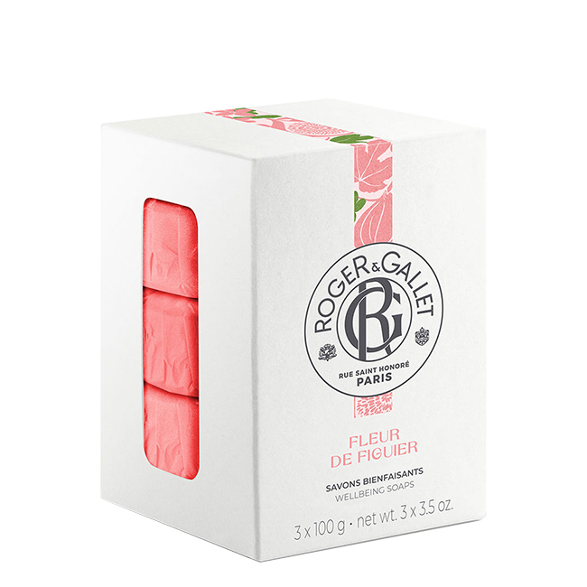 RogerGalletFleurdeFiguierPerfumedSoaps3x100g Roger & Gallet Fleur de Figuier Perfumed Soaps 3x100g - 画像 (1)