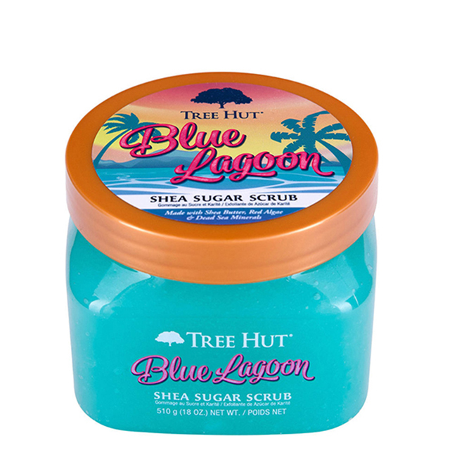 TreeHutBlueLagoonSheaSugarScrub510g Tree Hut Blue Lagoon Shea Sugar Scrub 510g - Image 1
