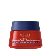 Jar  of  Vichy  Liftactiv  B3  Night  Tone  Correcting  Care,  a  night  cream  indicated  for  lightening  dark  spots  and  refining  texture.