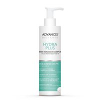 Product  container  of  Advancis  Delicate  Moisturising  Body  Cream  by  Advancis,  a  cream  indicated  for  dry  sensitive  skin.