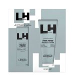 Box of Lierac Homme 3 in 1 Essential Bath Gel Gift Set by Lierac, a skincare set indicated for anti-aging and body cleansing.