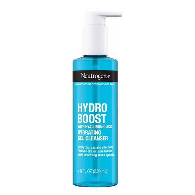 AvèneSunsimedPigment80ml Bottle of Neutrogena Hydro Boost Hydrating Gel Cleanser, a gel cleanser indicated for removing impurities and hydrating skin.