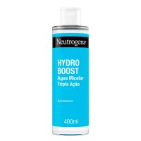 Bottle  of  Neutrogena  Hydro  Boost  Triple  Action  Micellar  Water  by  Neutrogena,  a  micellar  water  indicated  for  purifying  the  complexion.