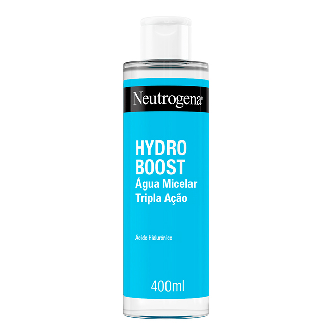 NeutrogenaHydroBoostTripleActionMicellarWater400ml Bottle of Neutrogena Hydro Boost Triple Action Micellar Water by Neutrogena, a micellar water indicated for purifying the complexion.