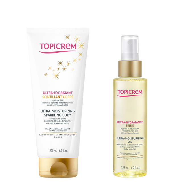 TopicremUltra-MoisturizingSparklingBody+OilDuo Topicrem Ultra-Moisturizing Sparkling Body + Oil Duo