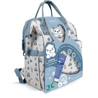 Product  container  of  Uriage  Baby  Maternity  Backpack  2024  by  Uriage,  a  baby  care  kit  indicated  for  hygiene  and  moisturizing  baby  skin.