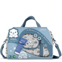 Product  container  of  Uriage  Baby  Maternity  Bag  2024  by  Uriage,  a  baby  care  kit  indicated  for  hygiene  and  moisturizing  baby  skin.