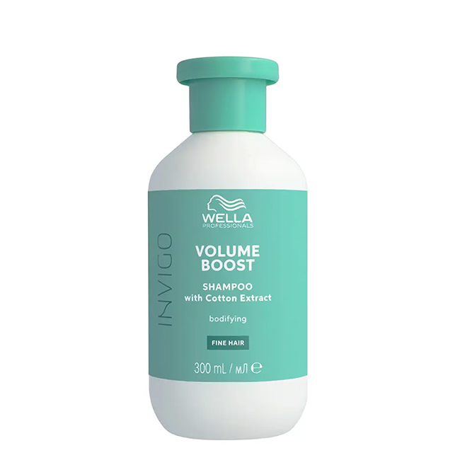WellaProfessionalsInvigoVolumeBoostShampoo300ml Bottle of Wella Professionals Invigo Volume Boost Shampoo by Wella Professionals, a light shampoo for fine hair volume.