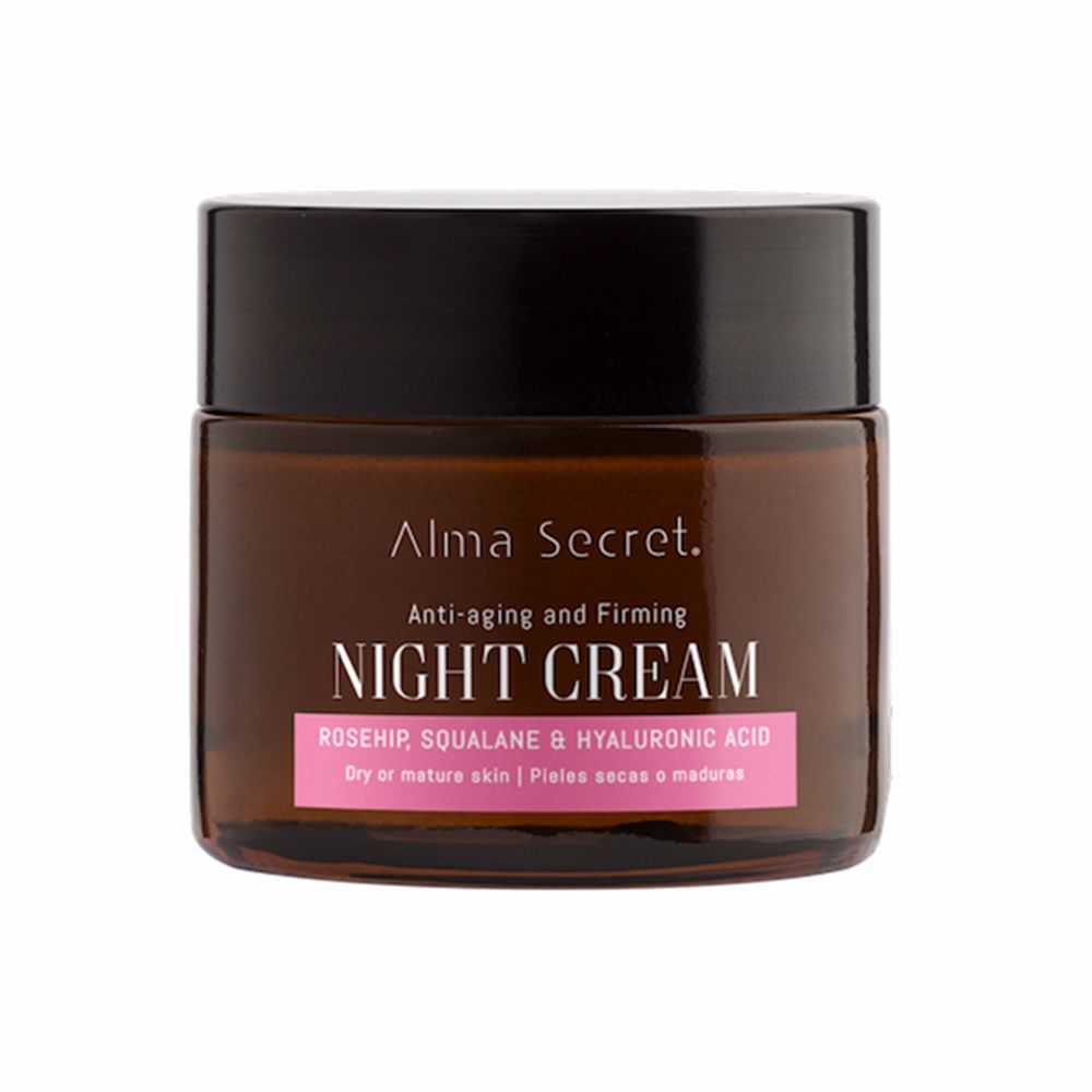 AlmaSecretAnti-AgingandFirmingNightCream50ml Jar of Alma Secret Anti-Aging and Firming Night Cream by Alma Secret, a night cream indicated for rejuvenating and firming skin.