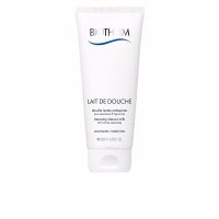 Bottle  of  Biotherm  Lait  de  Douche  Cleansing  Shower  Milk  by  Biotherm,  a  shower  milk  indicated  for  cleansing  and  softening  skin.