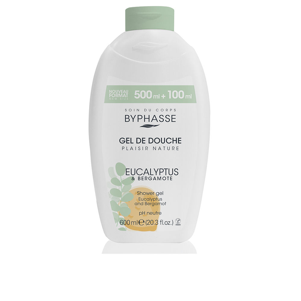 ByphasseEucalyptusandBergamotShowerGel600ml Byphasse Gel de Banho de Eucalyptus e Bergamota 600ml - Image 1