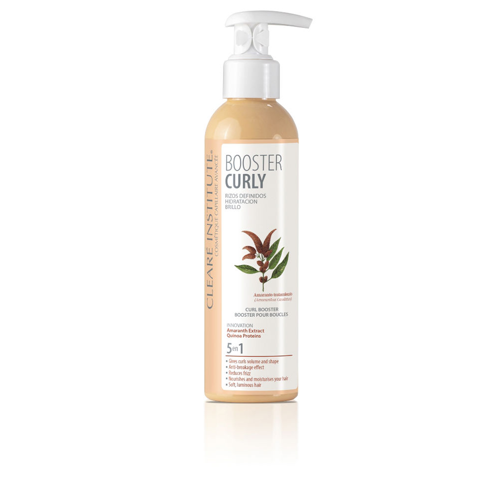 ClearéInstituteBoosterCurly200ml Bottle of Clearé Institute Booster Curly by Clearé Institute, a curly booster indicated for frizz-free curls.